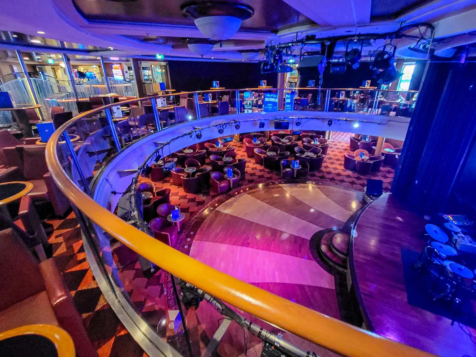 The two-tier show lounge and dance floor