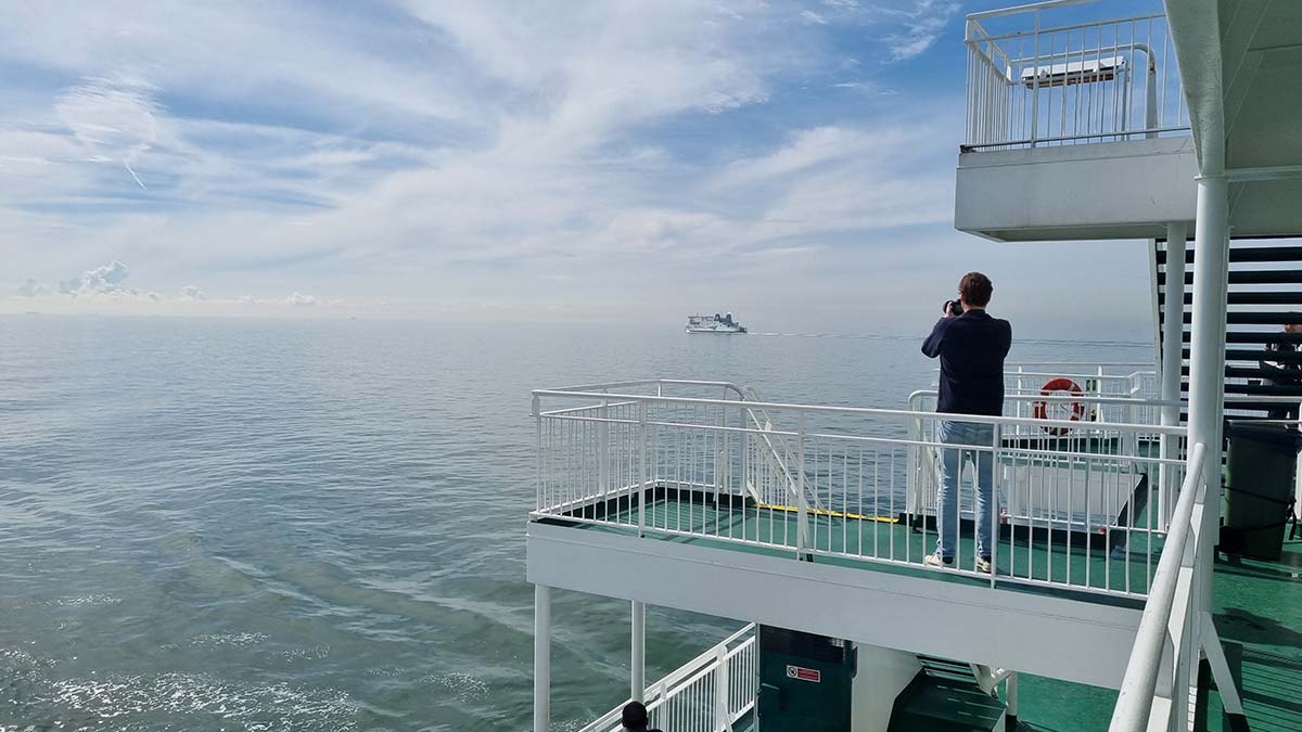 Us on board one of the crossings to the Netherlands