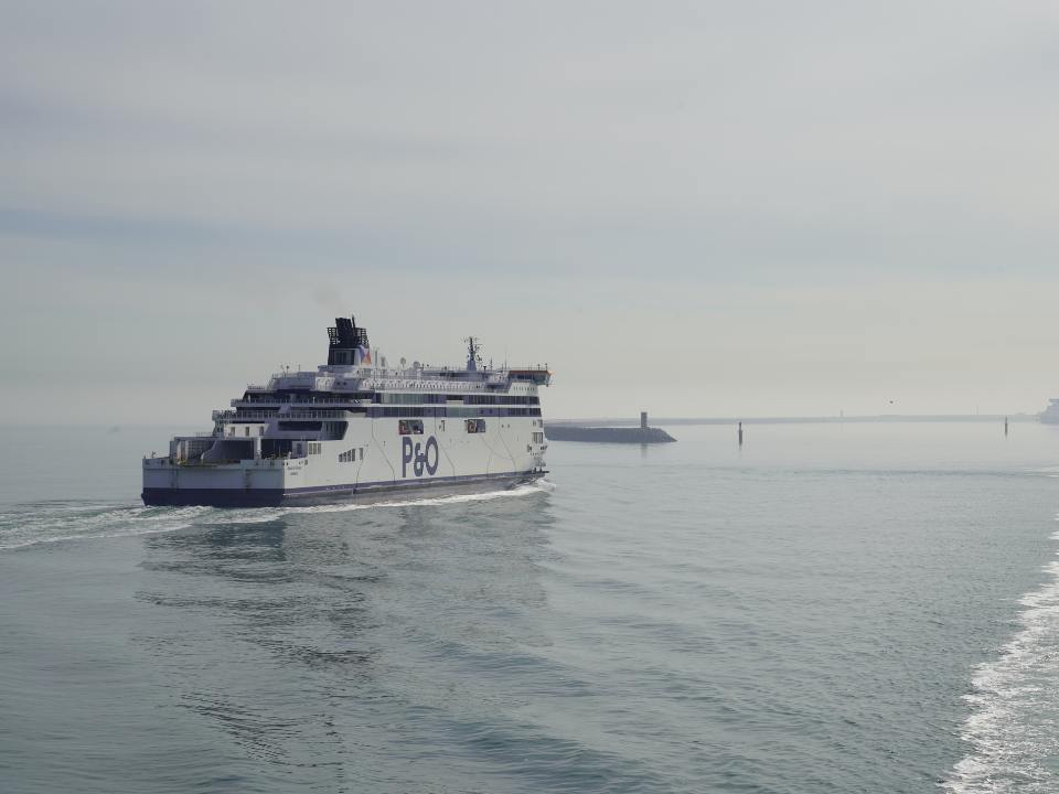 Arrival in Calais after one of the short Channel crossings